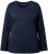 Ulla Popken Basic Round Neck Long Sleeve Slim Fit Cotton Tee Navy Blue - T-shirty - 