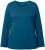 Ulla Popken Basic Round Neck Long Sleeve Slim Fit Cotton Tee Cerulean - T-shirty - 