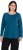 Ulla Popken Basic Round Neck Long Sleeve Slim Fit Cotton Tee Cerulean - T-shirty - 
