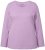 Ulla Popken Basic Round Neck Long Sleeve Slim Fit Cotton Tee Lavender - T-shirty - 