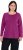 Ulla Popken Basic Round Neck Long Sleeve Slim Fit Cotton Tee Berry - T-shirty - 