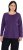 Ulla Popken Basic Round Neck Long Sleeve Slim Fit Cotton Tee Deep Violet - T-shirty - 