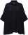 Ulla Popken Sparkling Draped Collared Tee Navy Blue - Koszulki z nadrukiem dla kobiet - 