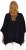 Ulla Popken Sparkling Draped Collared Tee Navy Blue - Koszulki z nadrukiem dla kobiet - 