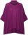 Ulla Popken Sparkling Draped Collared Tee Mulberry - Koszulki z nadrukiem dla kobiet - 