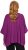 Ulla Popken Sparkling Draped Collared Tee Mulberry - Koszulki z nadrukiem dla kobiet - 