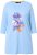 Ulla Popken Floral Motif 3/4 Sleeve Tunic Tee Light Blue - Koszulki z nadrukiem dla kobiet - 