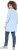 Ulla Popken Floral Motif 3/4 Sleeve Tunic Tee Light Blue - Koszulki z nadrukiem dla kobiet - 