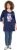 Ulla Popken Floral Motif 3/4 Sleeve Tunic Tee Ink Blue - Koszulki z nadrukiem dla kobiet - 