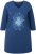Ulla Popken Floral Print 3/4 Sleeve V-Neck Tee Mint Green - Koszulki z nadrukiem dla kobiet - 