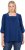 Ulla Popken Embroidered Detail 3/4 Sleeve Tee Dark Blue - Koszulki z nadrukiem dla kobiet - 