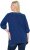 Ulla Popken Embroidered Detail 3/4 Sleeve Tee Dark Blue - Koszulki z nadrukiem dla kobiet - 