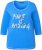 Ulla Popken Make It Amazing 3/4 Sleeve Graphic Tee Pacific Blue - Koszulki z nadrukiem dla kobiet - 