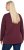 Ulla Popken Fawn Long Sleeve Graphic Tee Plum - Koszulki z nadrukiem dla kobiet - 