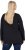 Ulla Popken Sequined Puppy Long Sleeve Graphic Tee Black - Koszulki z nadrukiem dla kobiet - 