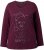 Ulla Popken Holiday Long Sleeve Graphic Tee Plum - Koszulki z nadrukiem dla kobiet - 