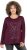 Ulla Popken Holiday Long Sleeve Graphic Tee Plum - Koszulki z nadrukiem dla kobiet - 
