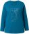 Ulla Popken Holiday Long Sleeve Graphic Tee Teal - Koszulki z nadrukiem dla kobiet - 