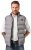 JP1880 Quilted Vest Outdoor Stand-up Collar Grey - Kurtki Męskie Duże Rozmiary - Kurtki Duże rozmiary 2XL-8XL