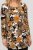 Scandinavian Caramel Flower Petals Tunic Orange and Brown - Koszulki z nadrukiem dla kobiet - 