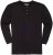 Adamo Sven Regular fit Serafino Long sleeve T-shirt Black - Koszulki - T-shirty meskie Duże Rozmiary - 2XL-14XL