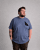 Motley Denim Milan T-shirt Jasny indygo - Koszulki - T-shirty meskie Duże Rozmiary - 2XL-14XL
