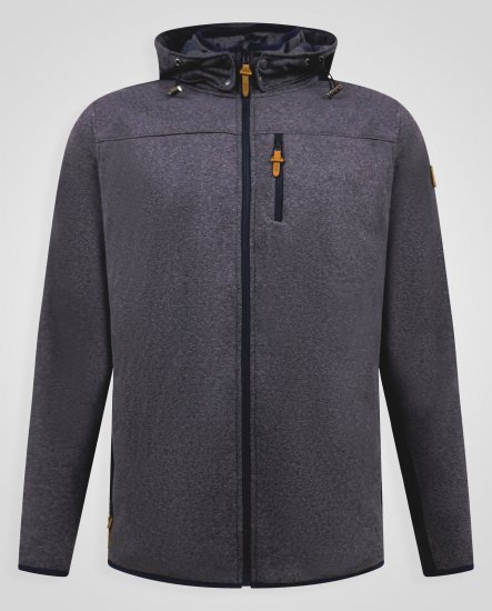 D555 Conrad Detachable Hood Bonded Fleece Zip Through Hoody Granatowy - Bluzy & bluzy z kapturem - Bluzy & Bluzy z kapturem 2XL-12XL