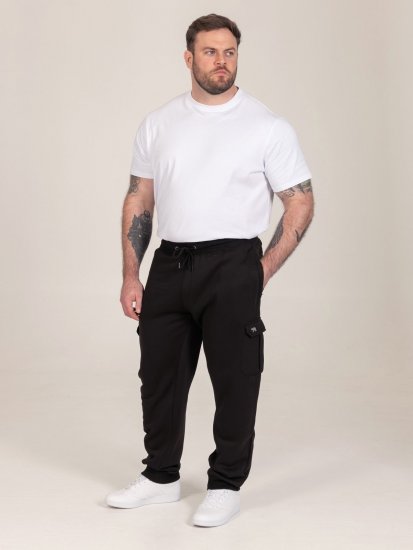 D555 Dexter 1 Cargo Jogger With Bear Embroidery TALL Czarny - TALL dresy - Spodnie dresowe TALL dla wysokich