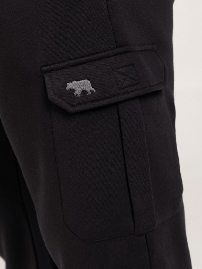 D555 Dexter 1 Cargo Jogger With Bear Embroidery Czarny - Dresy & spodenki dresowe - Dresy & Spodnie Dresowe 2XL-12XL