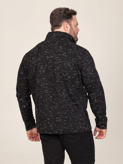 D555 Chandler Reno 1/4 Zip Neck Sweatshirt With Bear Logo Czarny - Bluzy & bluzy z kapturem - Bluzy & Bluzy z kapturem 2XL-12XL