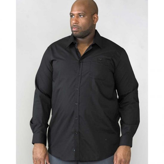 D555 Corbin Easy Iron-Shirt Black - Koszule - Koszule 2XL-10XL