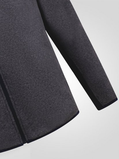 D555 Conrad Detachable Hood Bonded Fleece Zip Through Hoody TALL Granatowy - TALL bluzy - Bluzy TALL dla wysokich mężczyzn