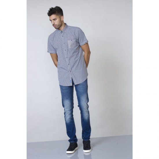 D555 Hank Gingham Short Sleeve Shirt - Koszule - Koszule 2XL-10XL