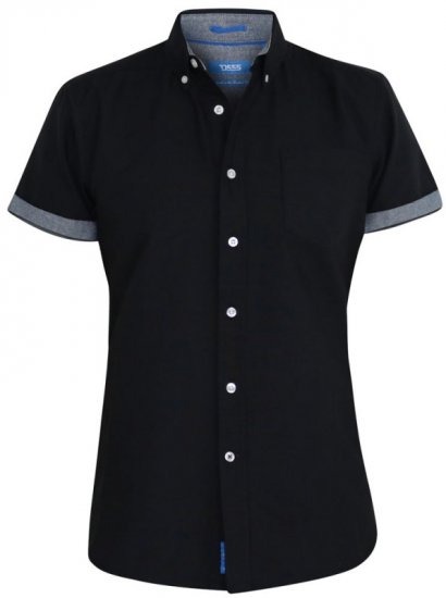 D555 Kevin Oxford Shirt Black - Koszule - Koszule 2XL-10XL
