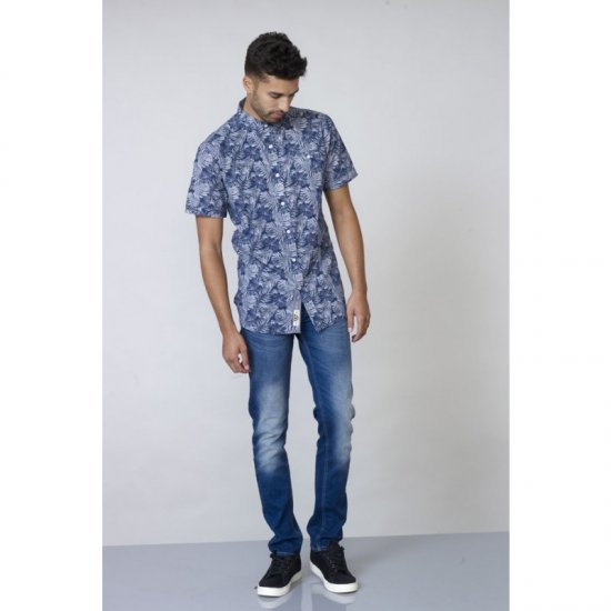 D555 Sheldon Hawaii Shirt Navy - Koszule - Koszule 2XL-10XL