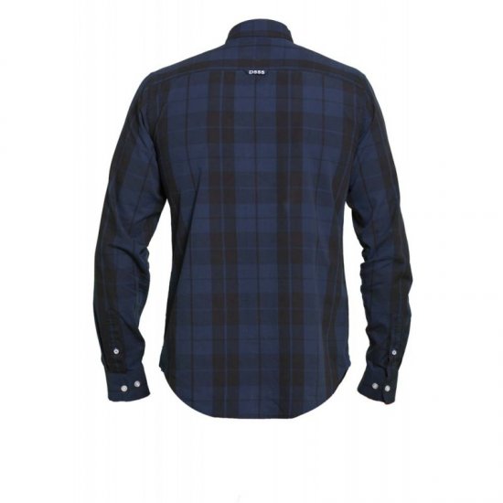 D555 Davenport Long Sleeve Shirt Navy - Koszule - Koszule 2XL-10XL