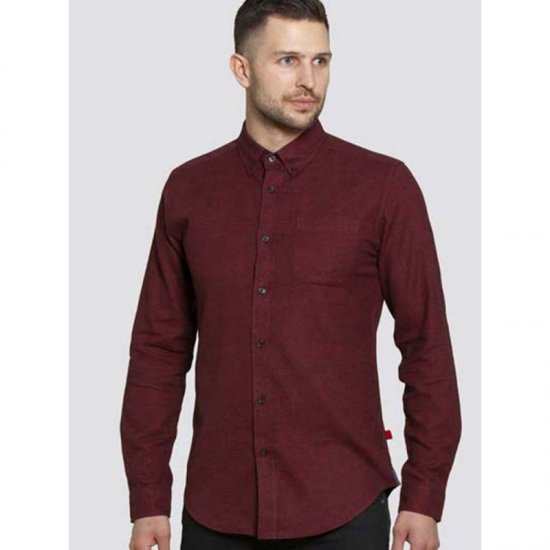 D555 Dawson Textured Shirt Dark Red - Koszule - Koszule 2XL-10XL