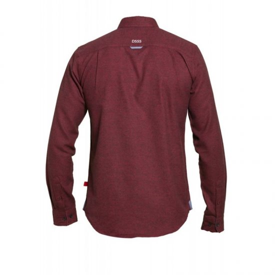 D555 Dawson Textured Shirt Dark Red - Koszule - Koszule 2XL-10XL