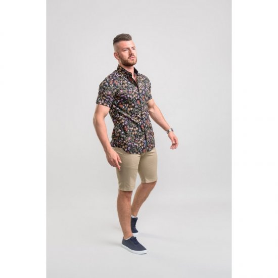 D555 Emmet Floral Shirt Black - Koszule - Koszule 2XL-10XL