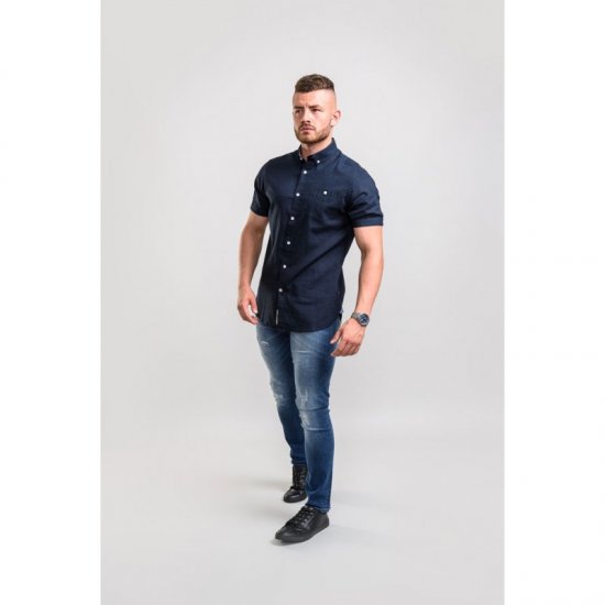 D555 Brixton Shirt Navy - Koszule - Koszule 2XL-10XL