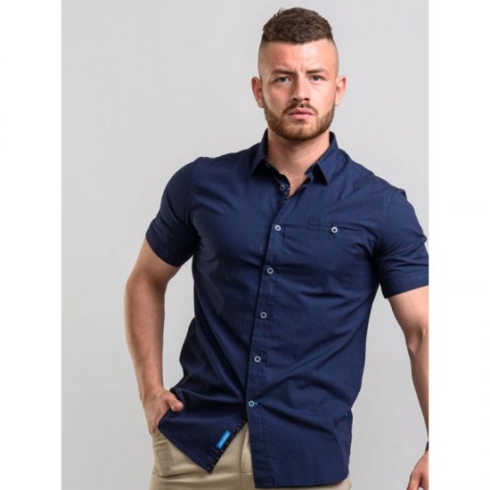 D555 Wesson Shirt Navy - Koszule - Koszule 2XL-10XL