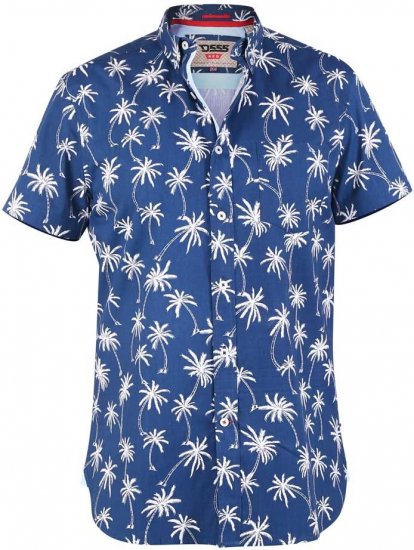 D555 BURLEY Palm Tree Print Shirt - Koszule - Koszule 2XL-10XL