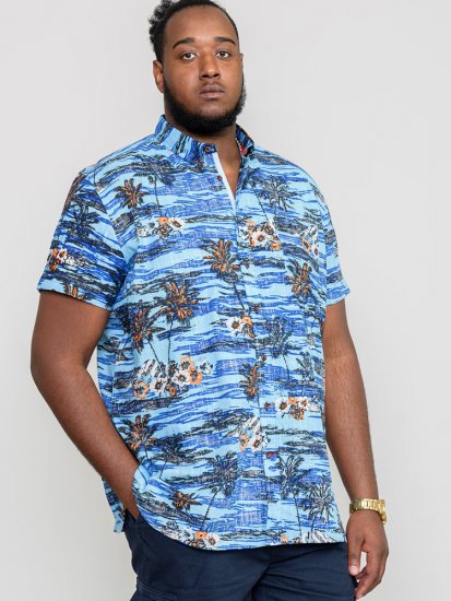 D555 CHARFORD Hawaiian Reverse Printed Shirt - Koszule - Koszule 2XL-10XL