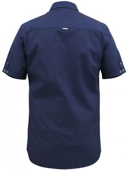D555 Telford S/S Micro Ao Print Shirt Navy - Koszule - Koszule 2XL-10XL