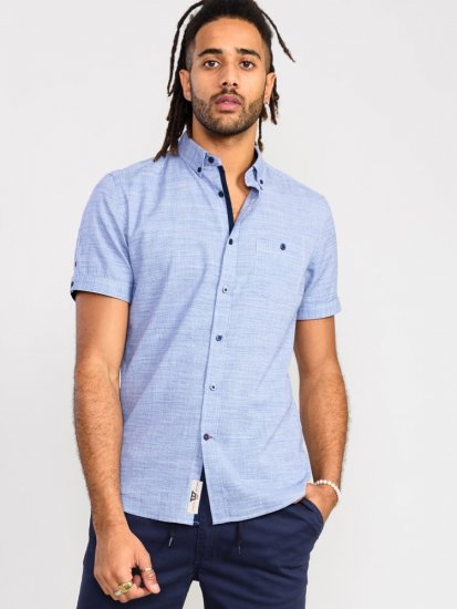 D555 Hadley S/S Micro Dog Tooth Check Shirt - Koszule - Koszule 2XL-10XL