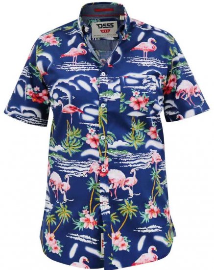 D555 Durham Flamingo Hawaiian Ao Print Shirt - Koszule - Koszule 2XL-10XL