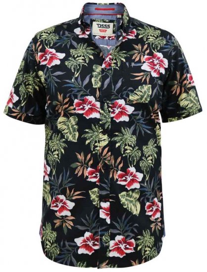 D555 Wilton Hawaiian Ao Print Short Sleeve Shirt - Koszule - Koszule 2XL-10XL