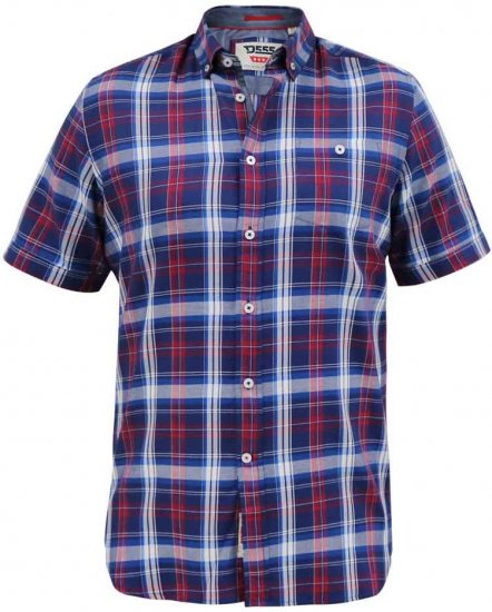 D555 Portland Check Button Down Collar S/S Shirt - Koszule - Koszule 2XL-10XL