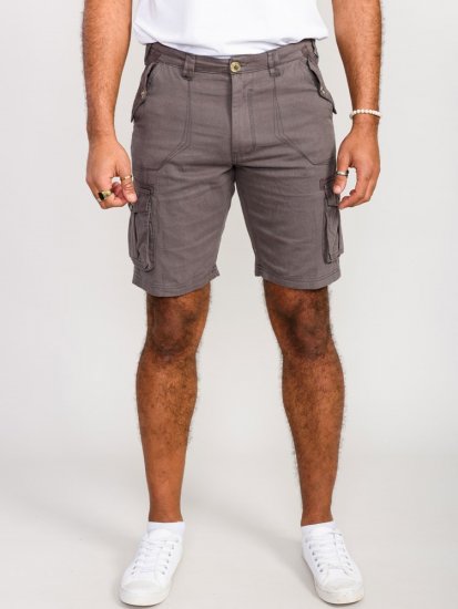 D555 Melton Cotton Cargo Shorts Grey - Szorty - Szorty W40-W60
