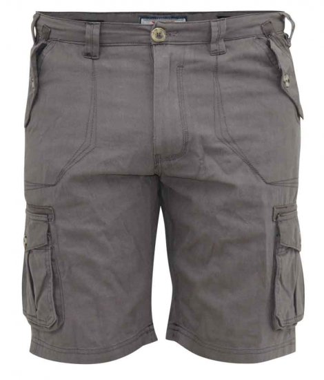 D555 Melton Cotton Cargo Shorts Grey - Szorty - Szorty W40-W60